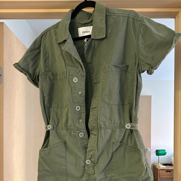 Pistola sz M olive green short jumpsuit - Picture 1 of 8
